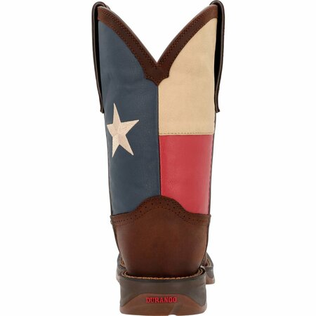 Durango Rebel by Texas Flag Western Boot, DARK BROWN/TEXAS FLAG, 2E, Size 8.5 DB4446
